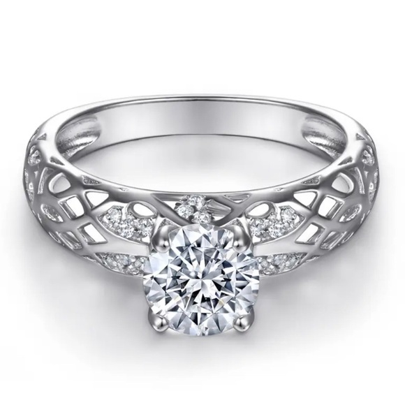 Anthropologie Jewelry - Vintage Diamond 925 Sterling Silver  Ring